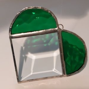 Stained glass bevel heart